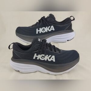 Hoka One Bondi Black White Running Sneakers Women 9.5D Or Men 8D Unisex